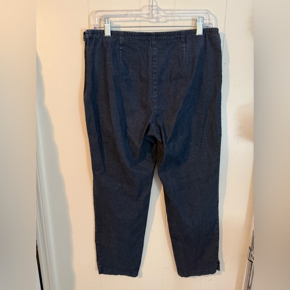 Eileen Fisher Pull On Elastic Waist Denim Jeans Size Petite M - Picture 5 of 10